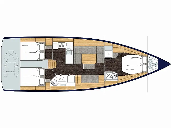 Bavaria C45 Style - Layout image