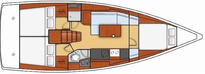 Oceanis 38 - Layout