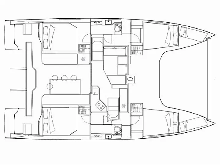 Nautitech 40 Open - Layout image