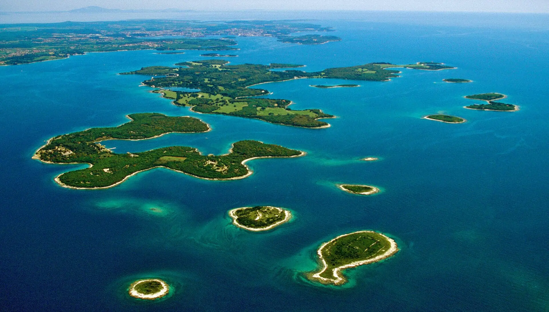 National park Brijuni islands aerial view